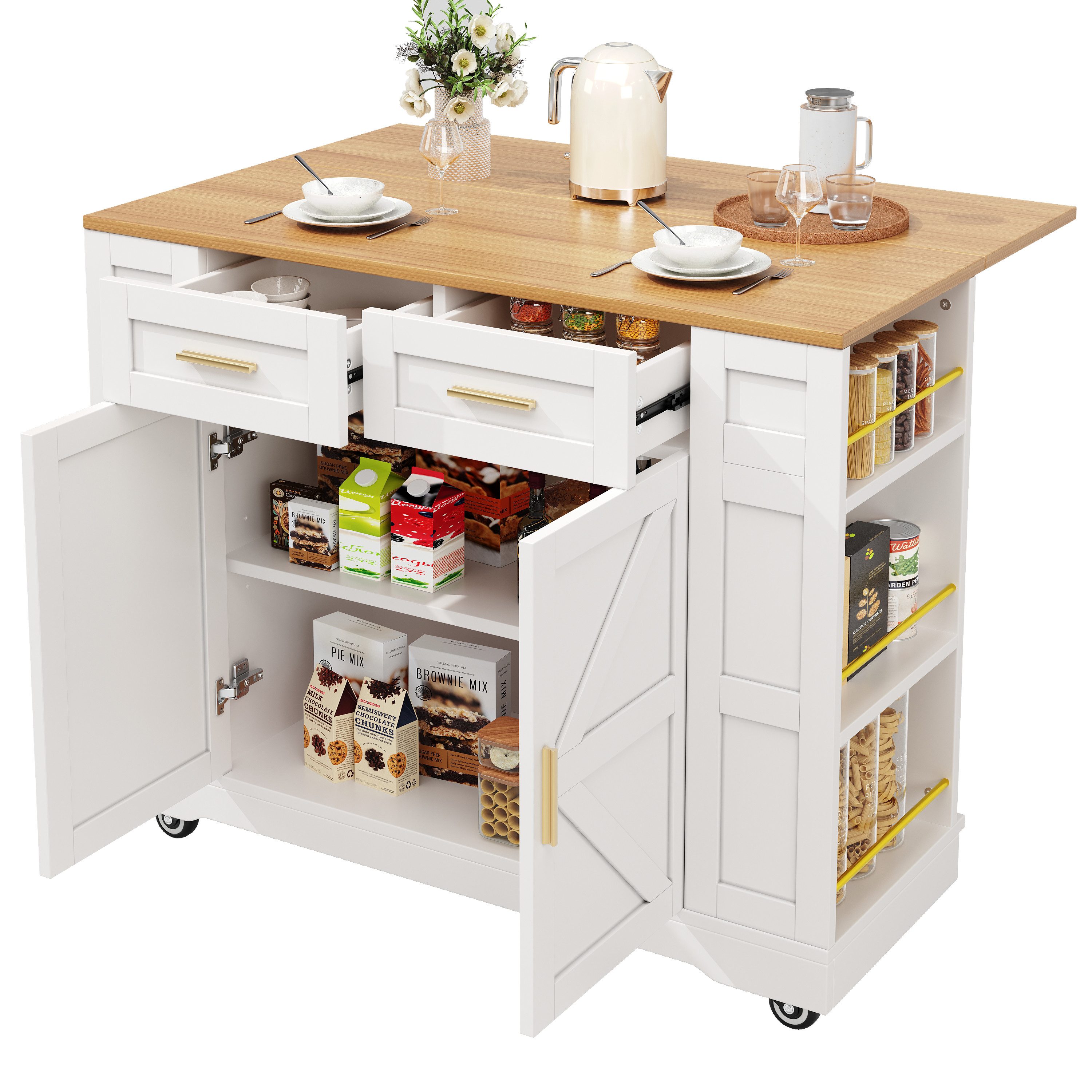 MODFU Küchenwagen Kücheninsel,Küchenschrank,buffetschrank, (Moderne Multifu günstig online kaufen