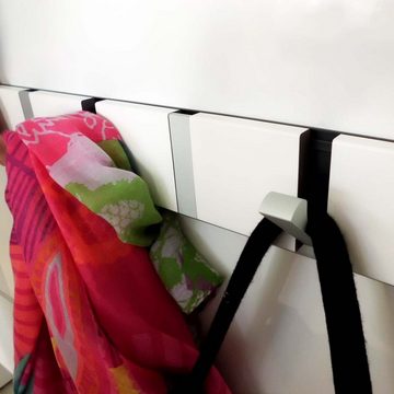 LoCa Garderobe Garderobenleiste Knax 4 Haken klappbar Teak geölt 39,6 cm