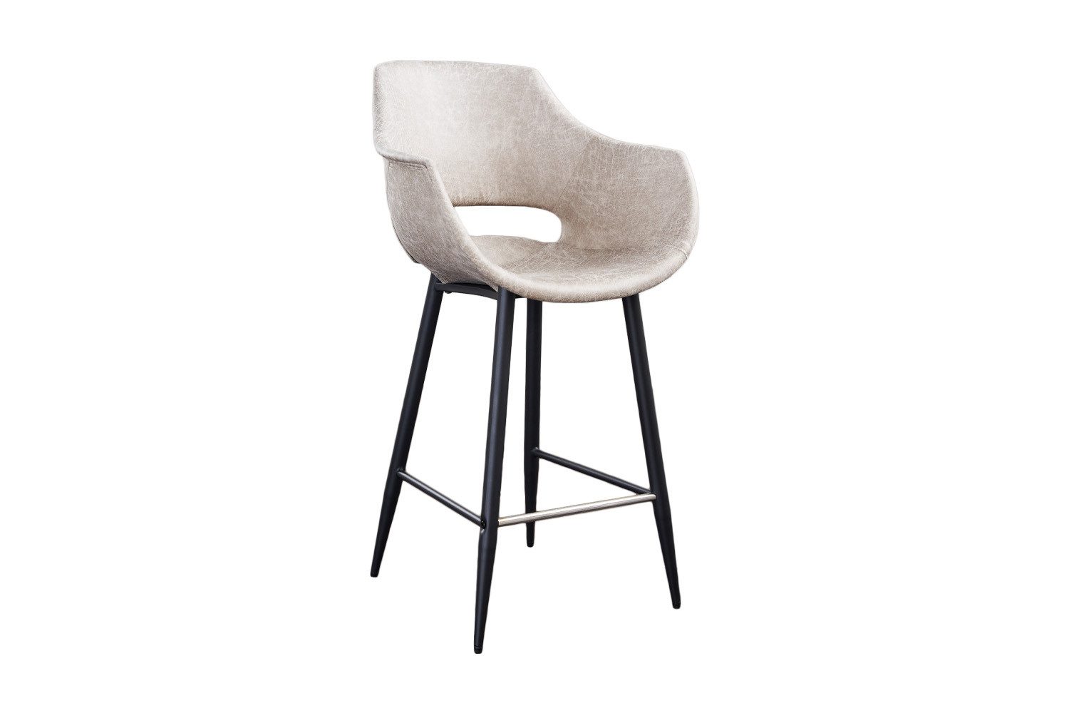 KAWOLA Barhocker ZAJA - Bequemer Barstuhl - Microfaser – Modern & Elegant, Barhocker mit Rückenlehne, Sitzhöhe 76cm, modernes Design