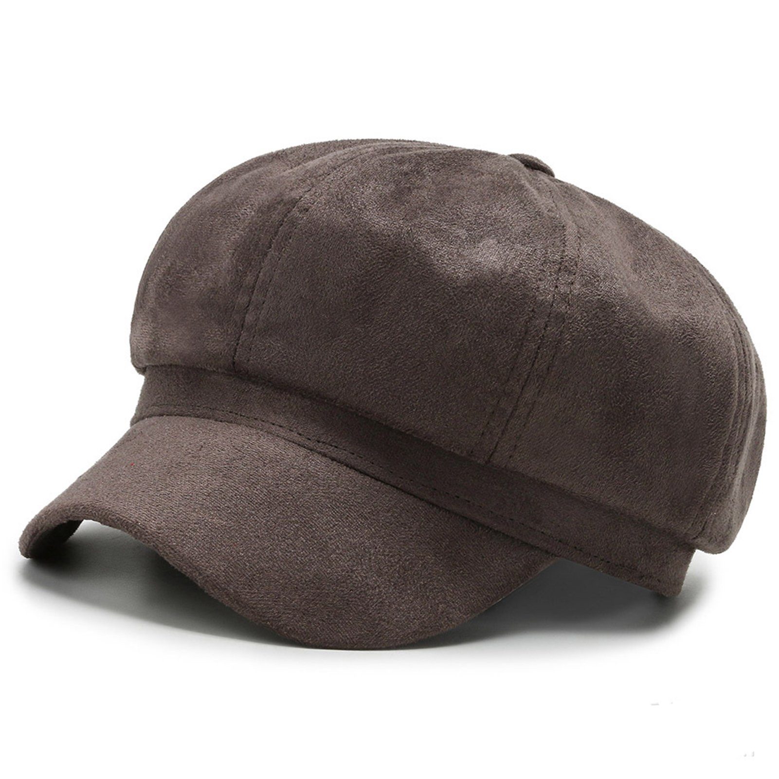 Baskenmütze Blusmart Modischer Mehrzweck-Freizeit-Baskenmütze, Tragbar Hut, grau Wildleder