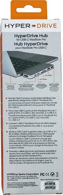 Hyper DUO 7-in-2 USB-C Hub Adapter zu 2x USB Typ A, 2x USB Typ C, HDMI, MicroSD-Card, SD-Card