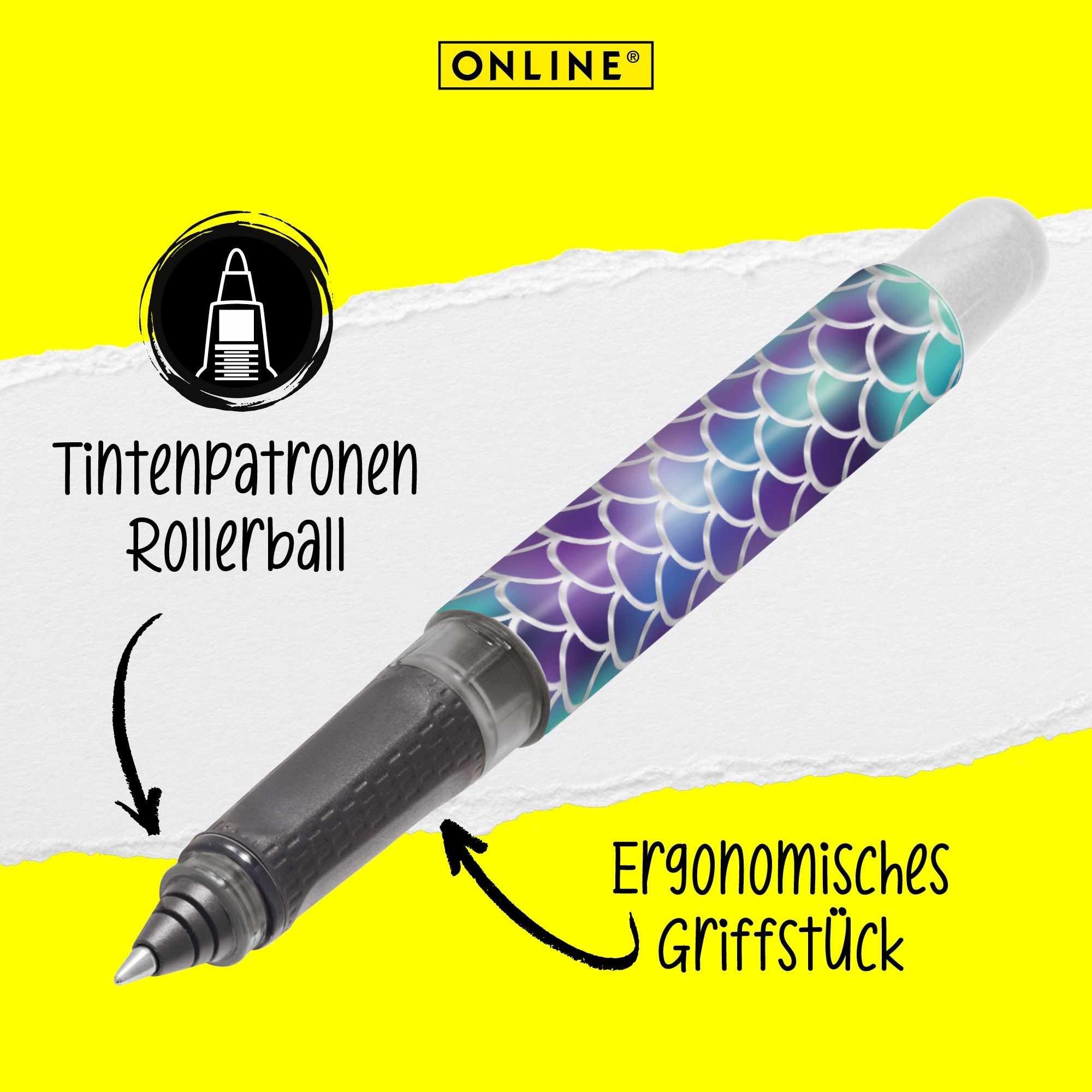 Online Pen Tintenroller College Tintenpatronen-Rollerball, ergonomisch, ideal für die Schule, hergestellt in Deutschland – Bild 2 von 5