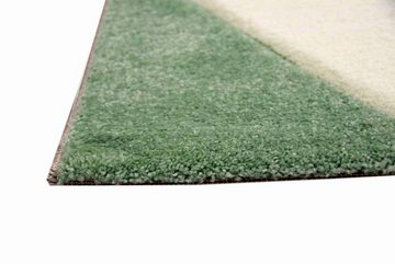 Teppich Teppich Wohnzimmerteppich Dreieck lila blau grün grau creme, Carpetia, rechteckig, Höhe: 13 mm