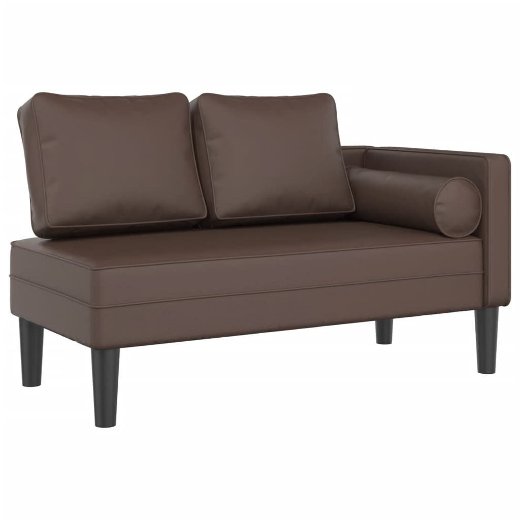vidaXL Chaiselongue Chaiselongue mit Kissen Braun günstig online kaufen