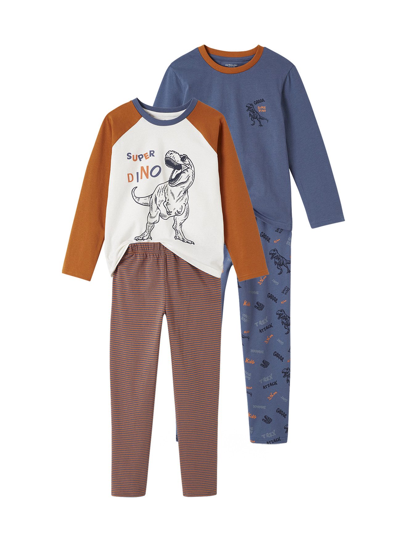 vertbaudet Schlafanzug Jungen Schlafanzüge, Dinos 2er-Pack