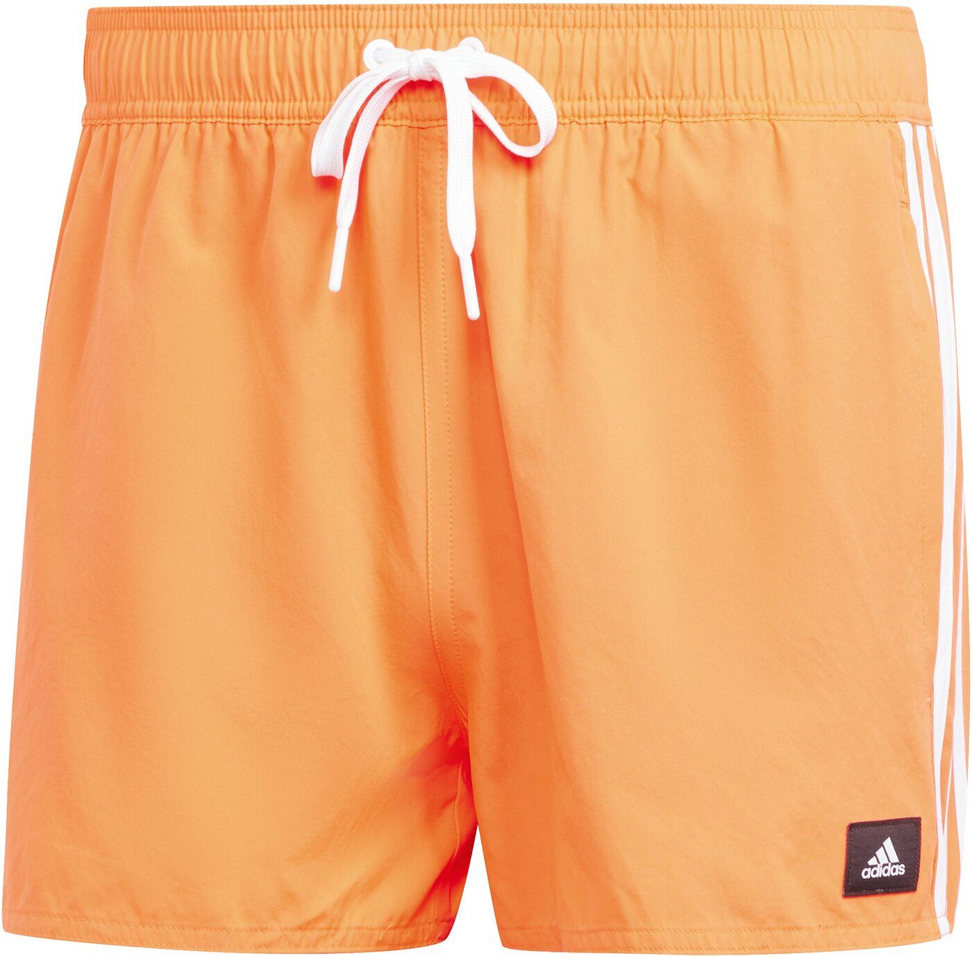 adidas Sportswear Badeshorts 3-STREIFEN CLX VSL Herren kurze Badeshorts orange/weiß