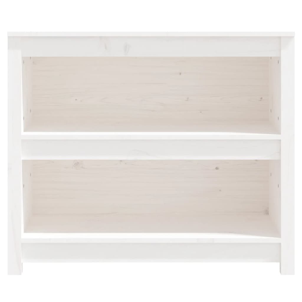 Kiefer Massivholz Weiß 80x35x68 cm Bücherregal furnicato