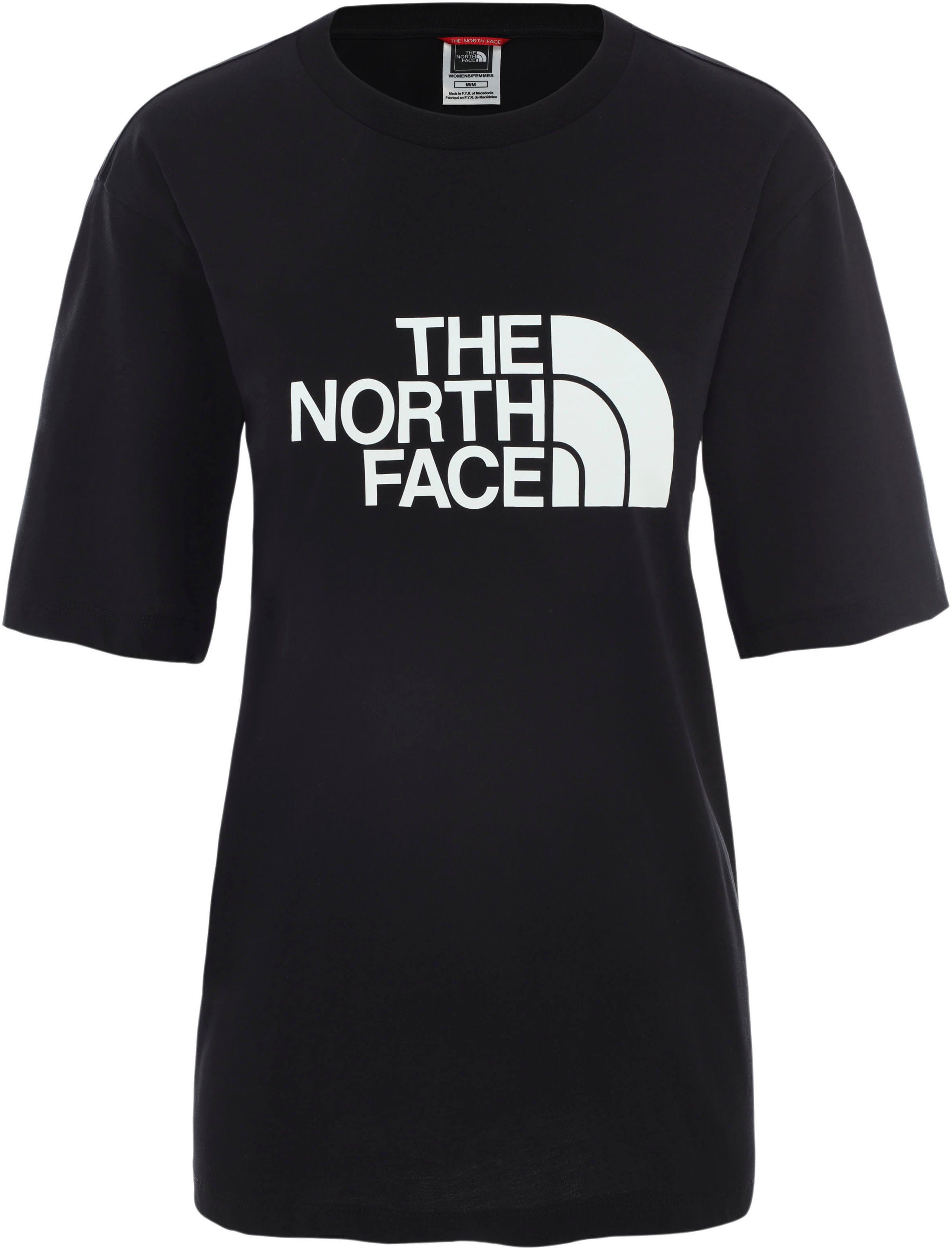 The North Face T-Shirt W mit der EASY black RELAXED TEE Brust Logodruck auf
