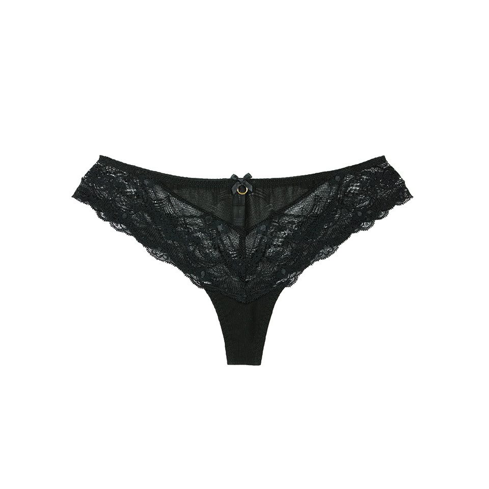Brasilslip mit Mesh Einsatz und weicher Spitze