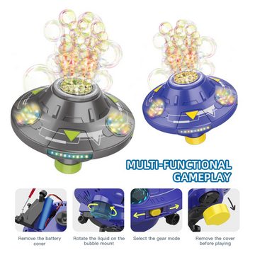 autolock Seifenblasenmaschine Automatische und Rotierende Bubble Machine mit Lichtern und Musik, Hindernisvermeidung,Blasenmaschine Elektrisches Blasenspielzeug