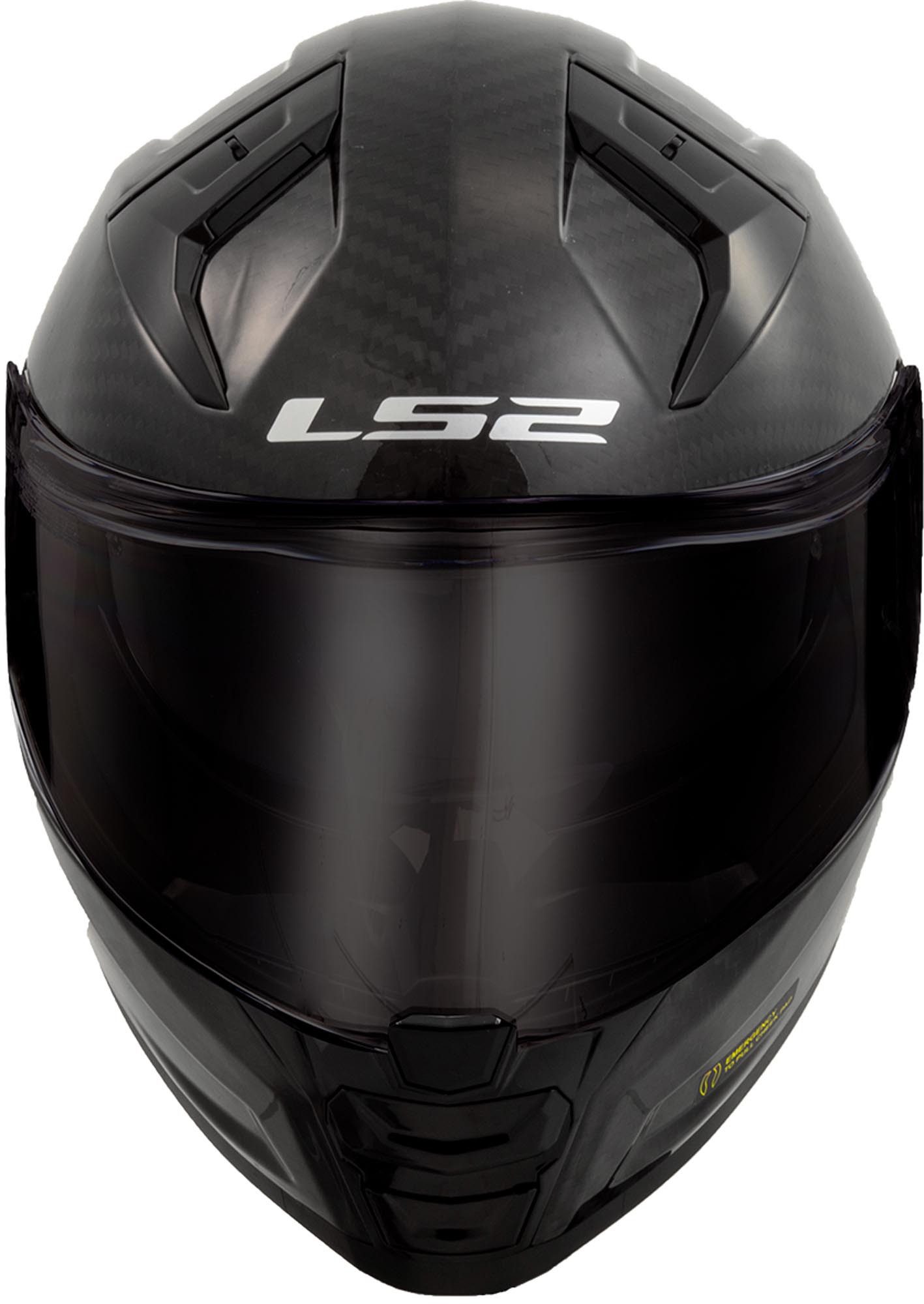 LS2 Motorradhelm FF811 Vector II Carbon Helm, Notfallsystem-Polsterung (EQRS),integriertes Sonnenvisier