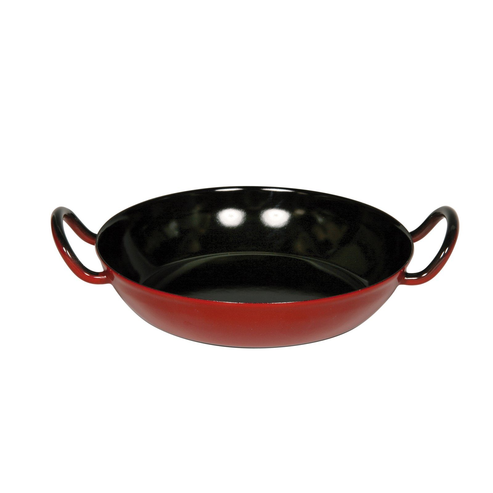 Riess Bratpfanne Schlemmerpfanne Emaille mit Griffen Color-Rot, Emaille (Stück, 1-tlg)