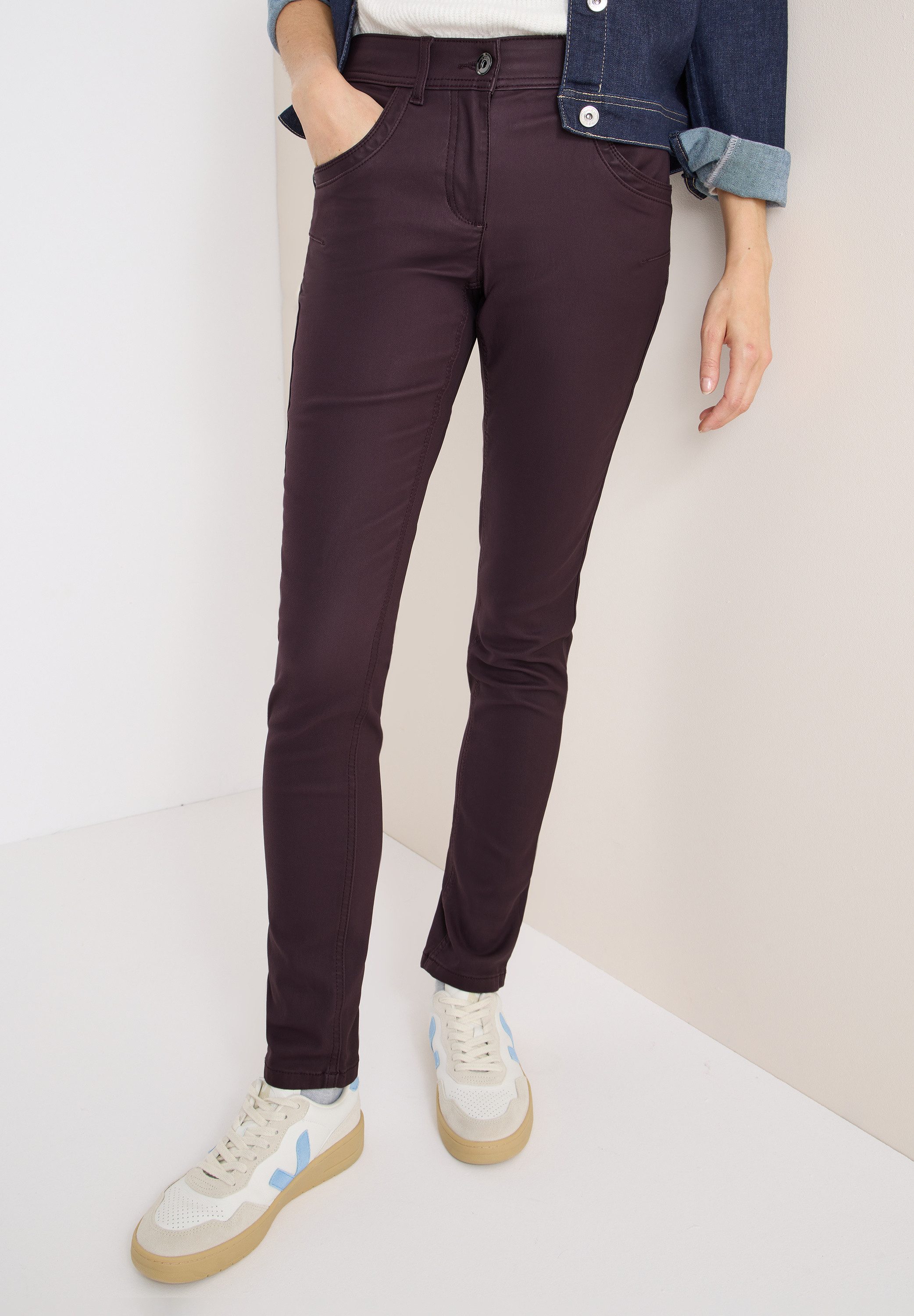 CECIL 5-Pocket-Hose mit leichtem Glanz