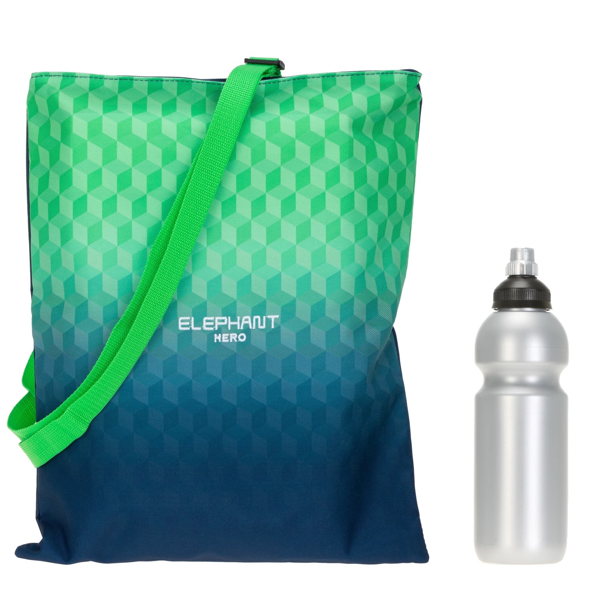 ELEPHANT Turnbeutel Sportbeutel Attach Bag Hero Signature Tasche, für Jungen Mädchen Schubeutel Gymbag + Trinkflasche