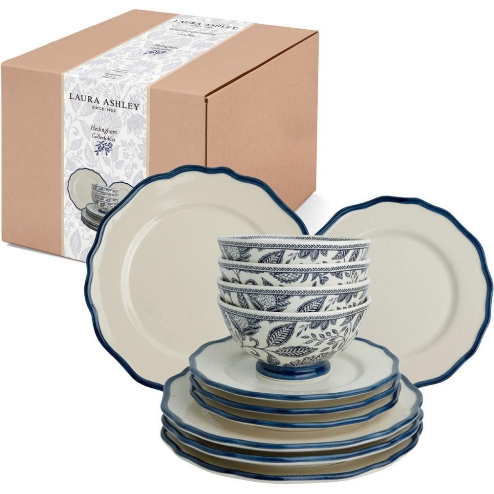 LAURA ASHLEY Geschirr-Set Geschirr-Set Hedingham Blue (12-teilig)
