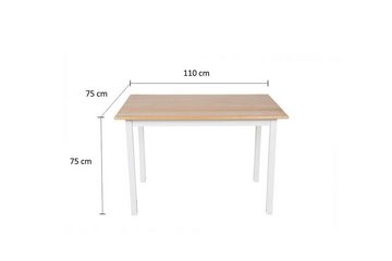 kundler home Esstisch 'Der Echthölzerne' Küchtentisch, Tisch Birke Massivholz 110x75 cm, Massivholz Tischplatte Birke in A+ Qualität