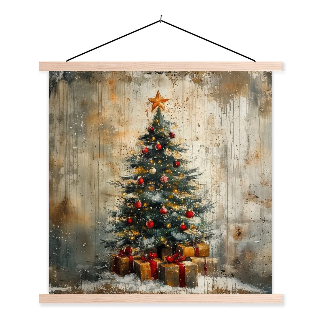MuchoWow Poster Weihnachtsbaum - Vintage - günstig online kaufen