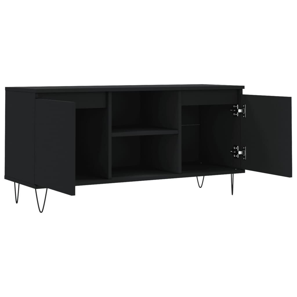 104x35x50 cm Schwarz furnicato Holzwerkstoff TV-Schrank