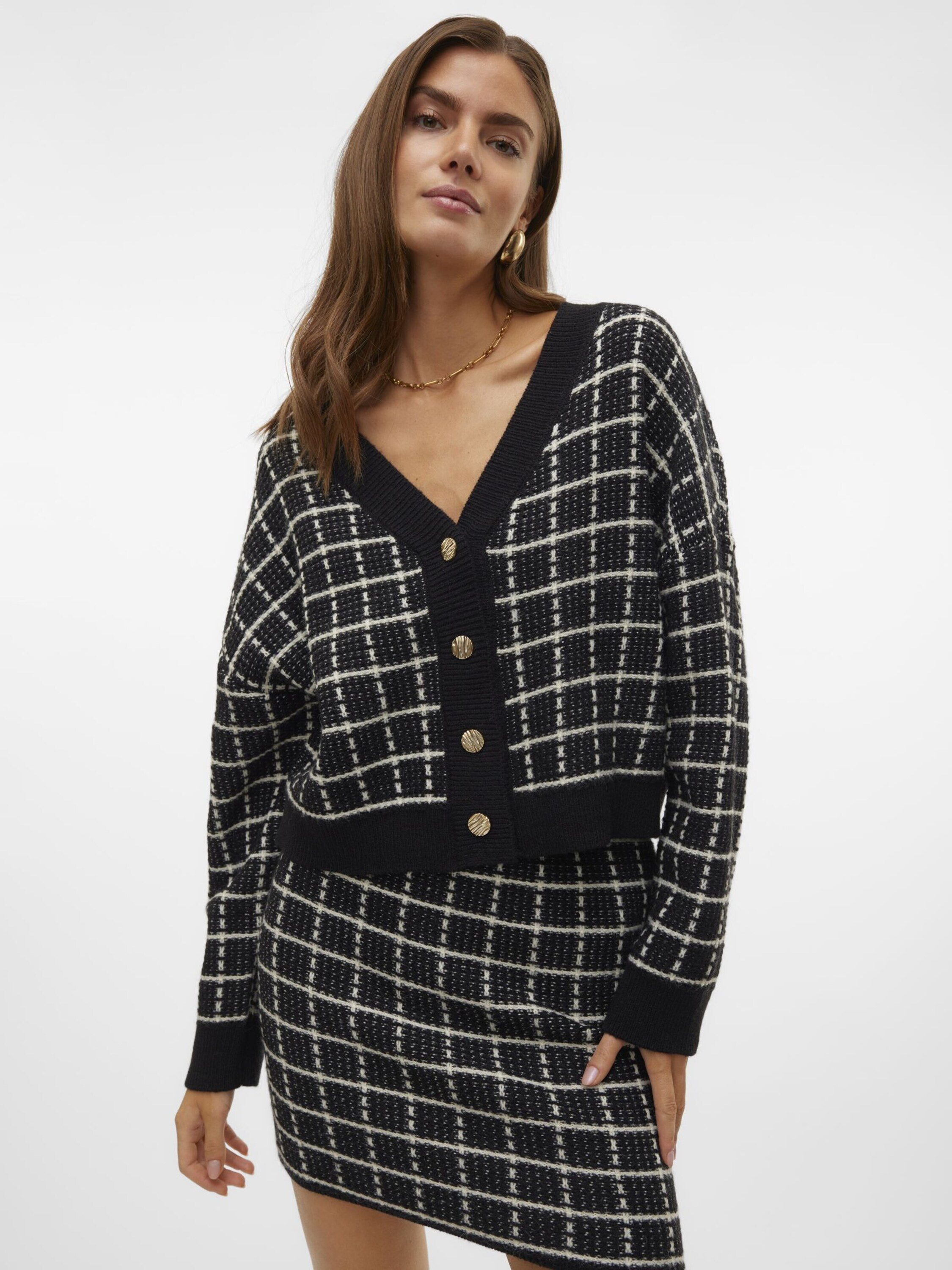 Vero Moda Strickjacke VMKIA (1-tlg) Plain/ohne Details
