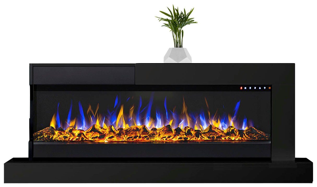 GLOW FIRE Elektrokamin »Edge 1600W, Insert mit & bis schwarz Fernbedienung LED«, Heizfunktion 36 Abschaltautomatik