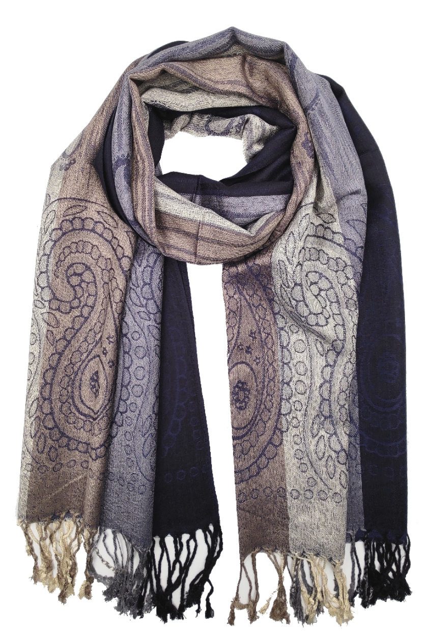 Modeschal Schal Love mit verspielten Quasten und Paisley Design