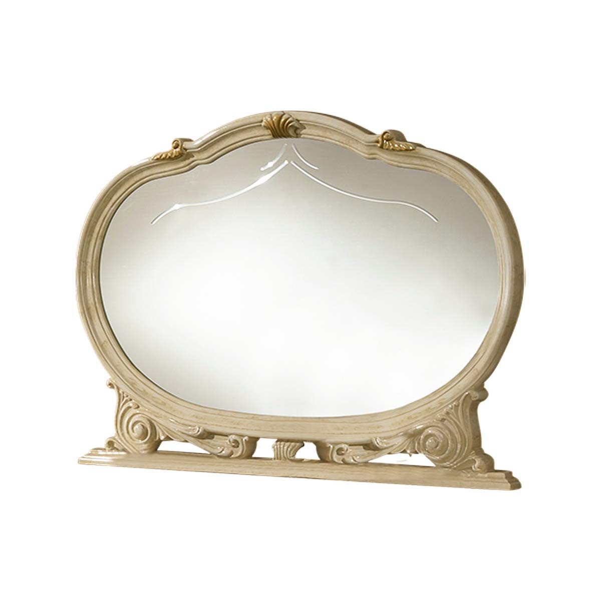 Interdesign24 Barockspiegel Venus (im Barock-Stil, mit Goldverzierungen), in Beige/Gold Hochglanz