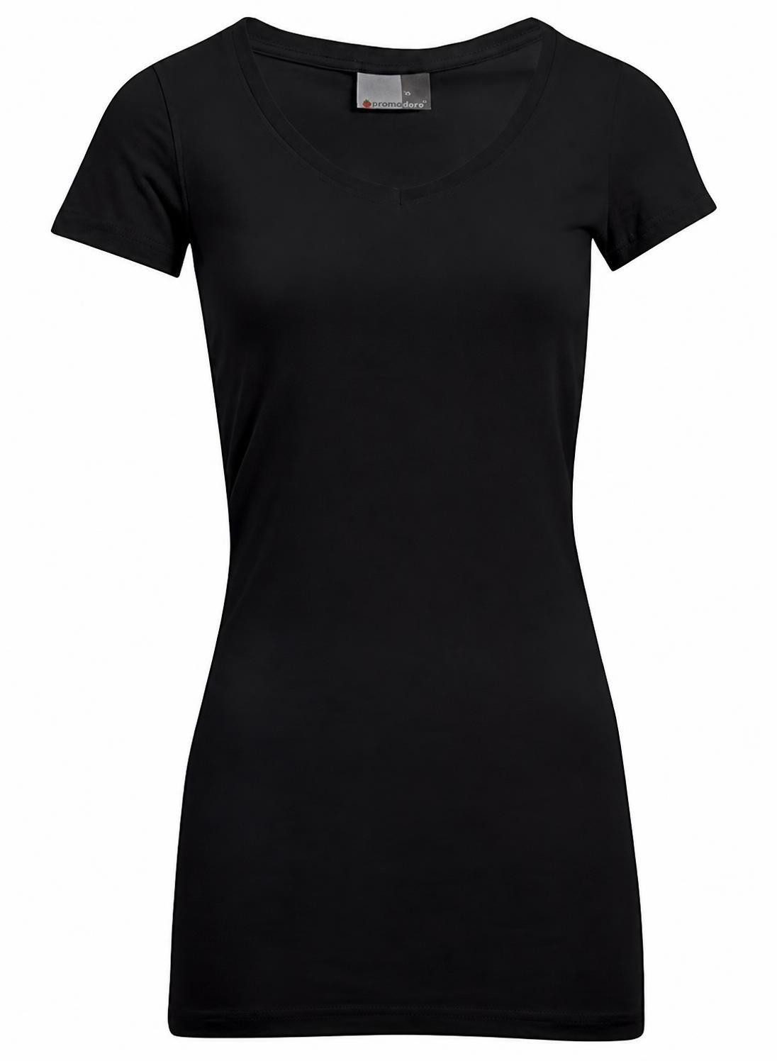 Promodoro V-Shirt Women´s Slim Fit V-Neck Damen T-Shirt Long