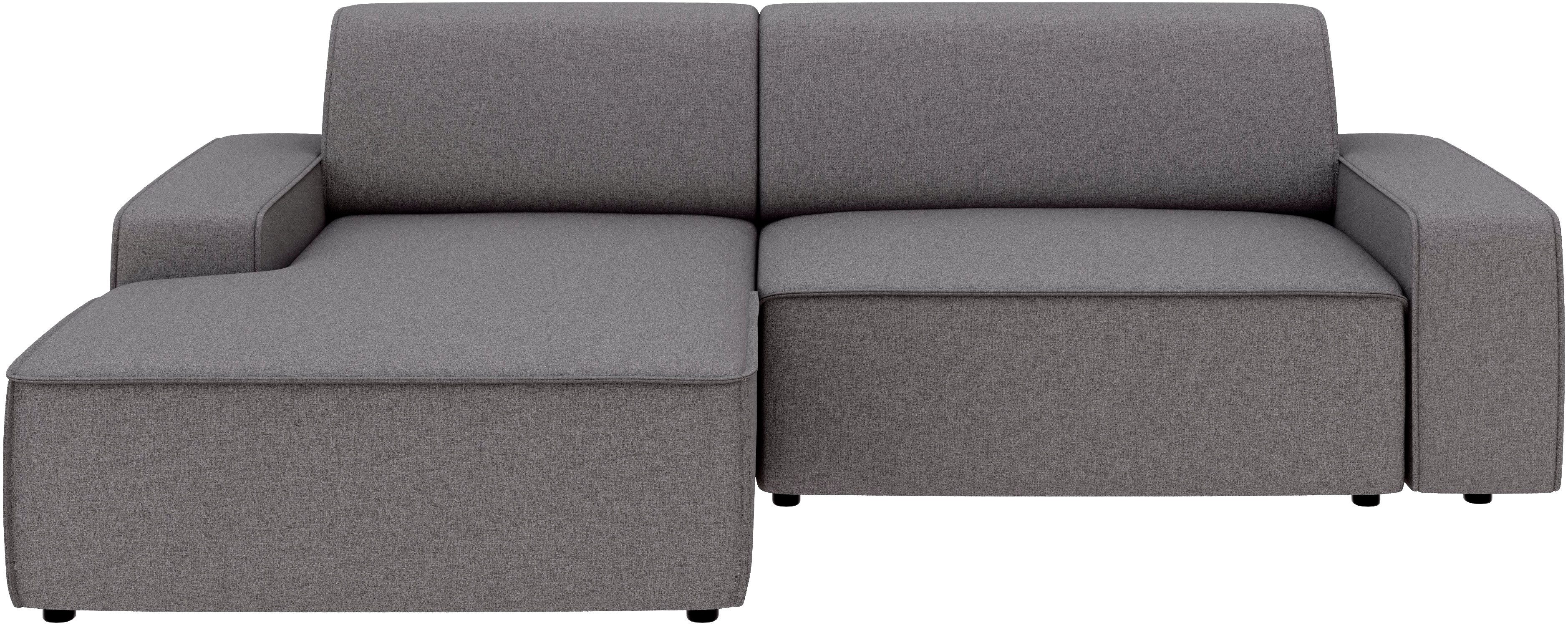TRENDMANUFAKTUR Ecksofa Graz, wahlweise mit Sitzvorschub und Bettkasten, L-Form, Breite 246 cm, in Cord-, haustierfreundlichem LEO Struktur- oder LUMOS-3D-Bezug