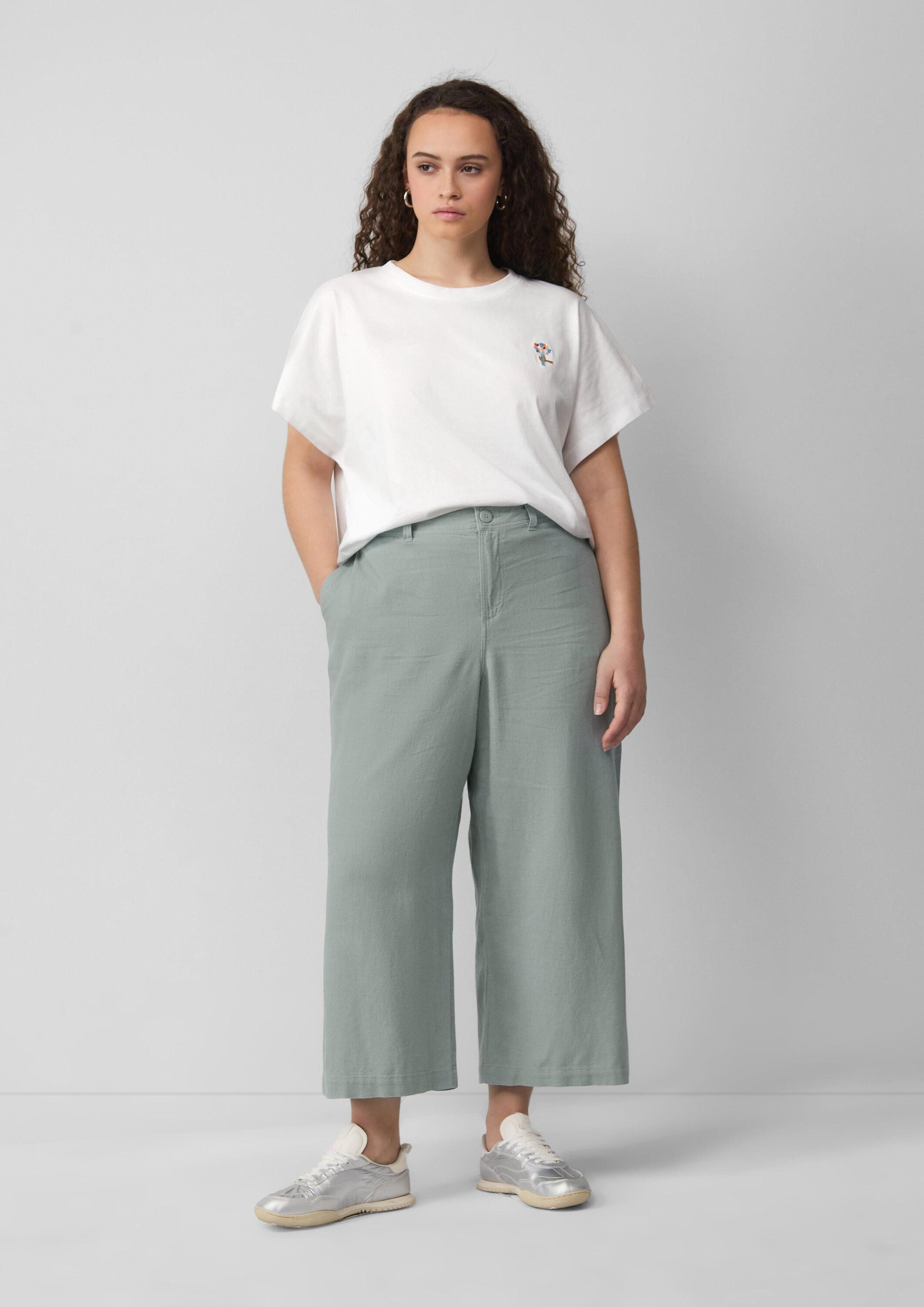 QS Culotte Hose Culotte aus Leinenmix günstig online kaufen