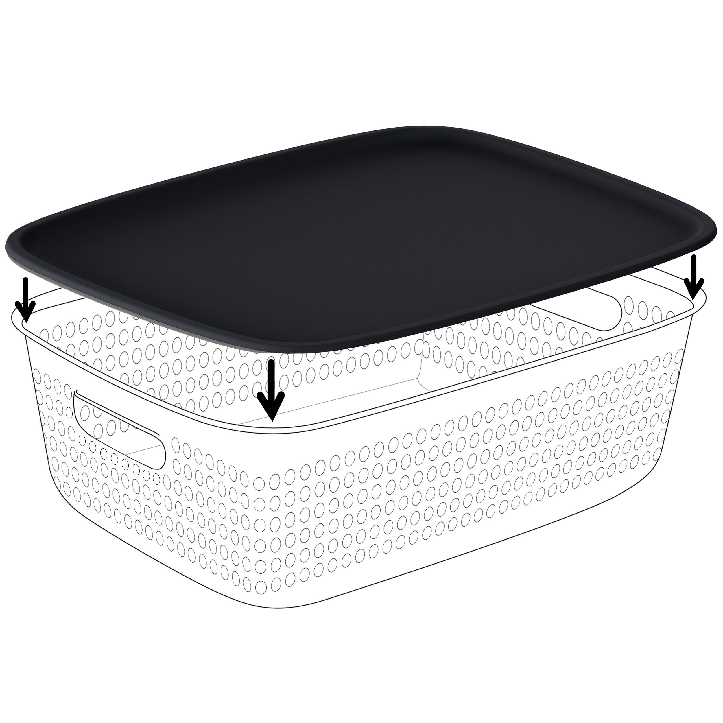 KONZEPT Stapelbox Aufbewahrungsbox 3er Set Aufbewahrungskorb günstig online kaufen