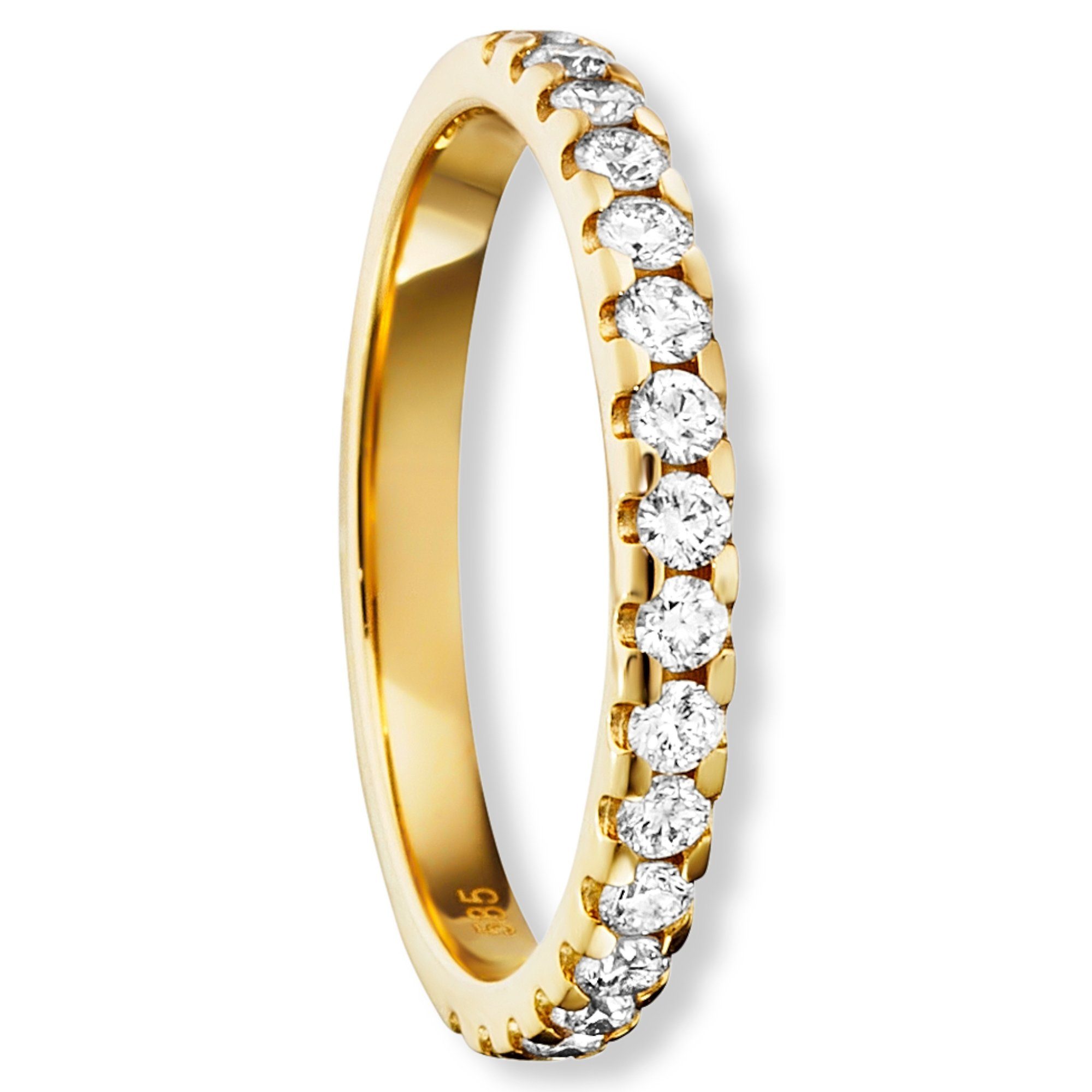 aus 0.5 ELEMENT Brillant ct Diamantring Schmuck Damen ONE Gold 585 Gelbgold, Ring Diamant