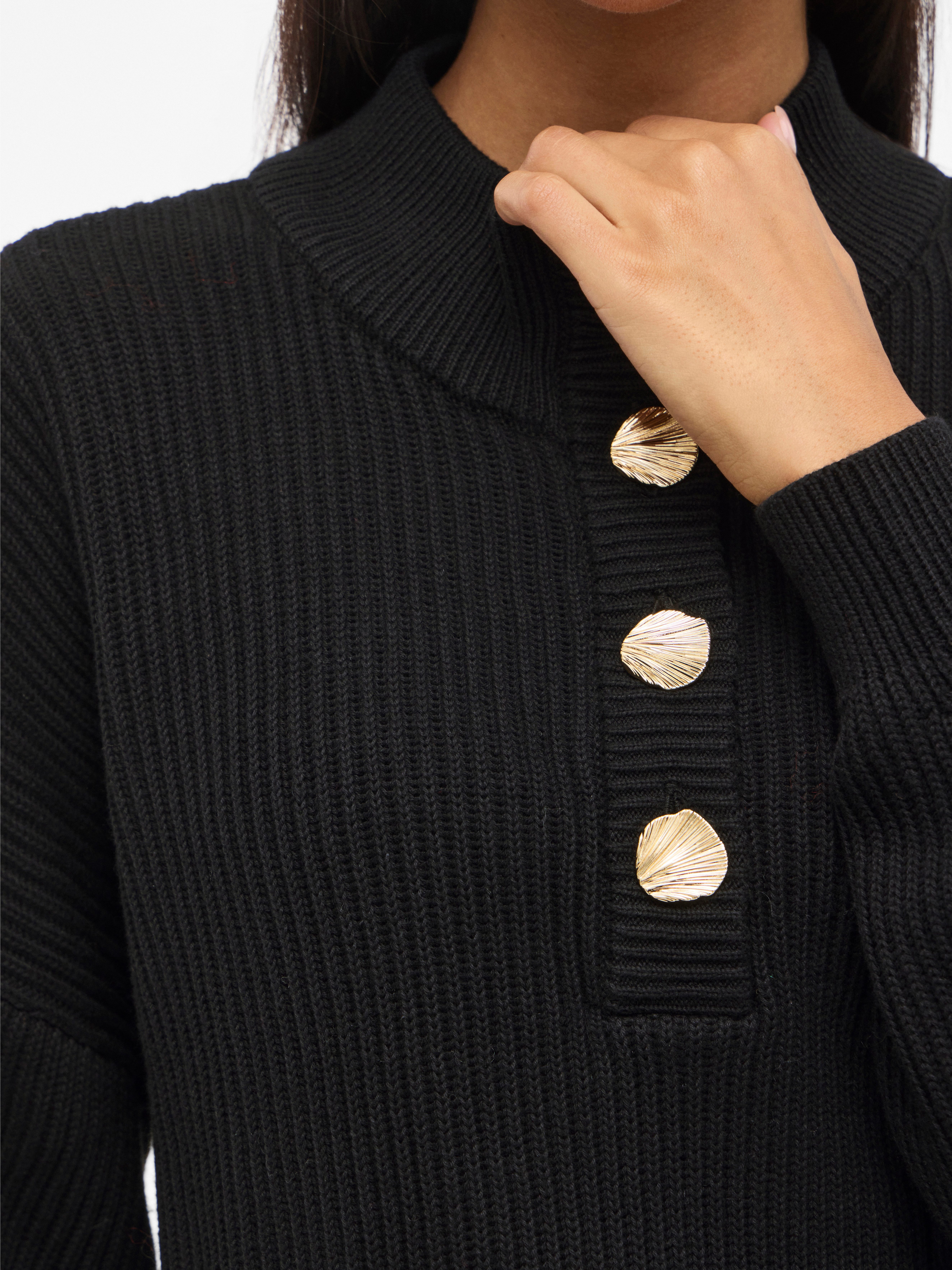 Vila Stehkragenpullover VICHING CREW NECK L/S KNIT TOP - NOOS