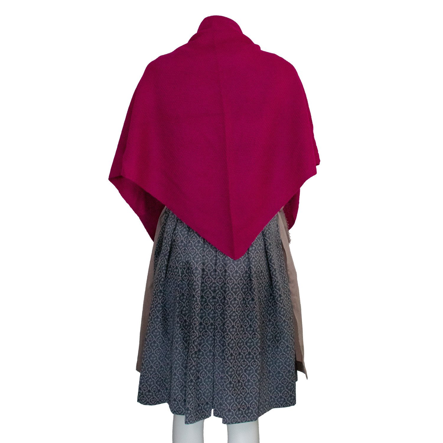 Trachtenland Dreieckstuch XL Strick Halstuch - Dirndltuch Schal mit Reismuster, Dreieckstuch