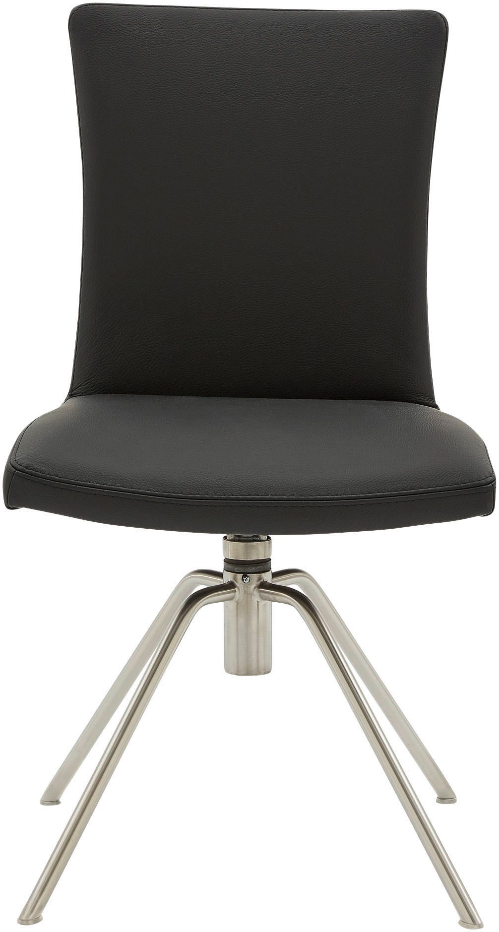 Musterring Polsterstuhl Helmond 6700 (Set, 2 St), Drehgestell in Edelstahl inkl. Rückholfunktion, ohne Armlehne