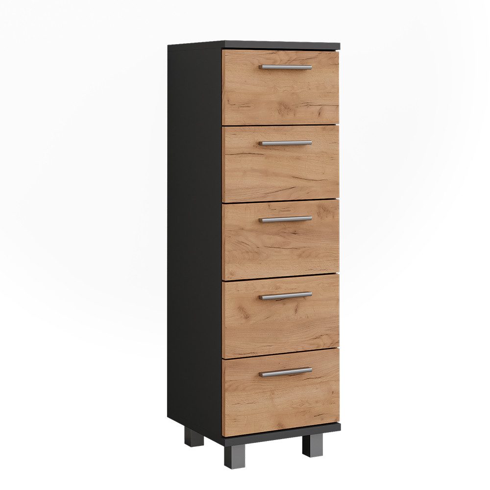 Vicco Midischrank Ilias, Anthrazit/Goldkraft Eiche, 30.2 günstig online kaufen
