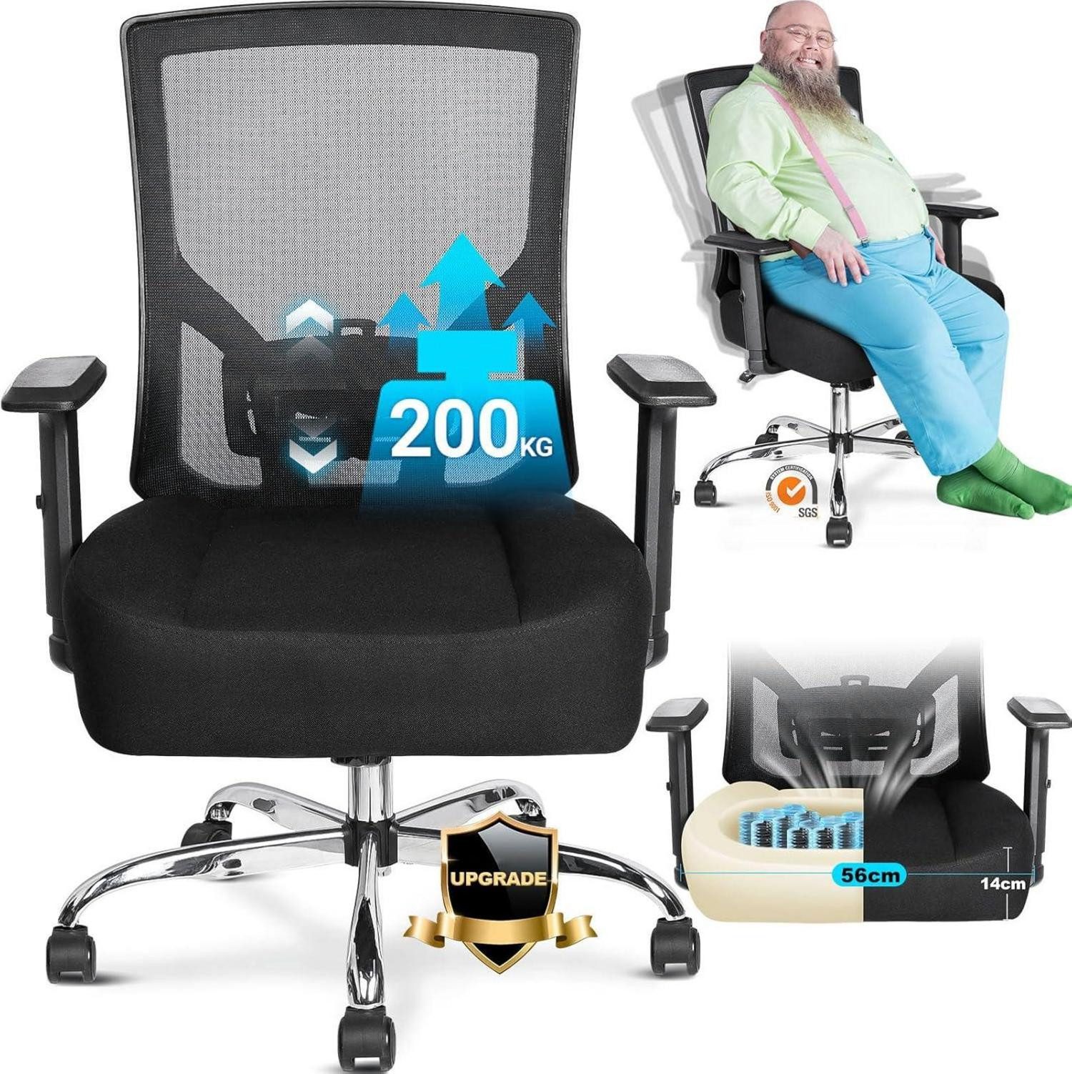 LuxusKollektion Bürostuhl XXL Bürostuhl 200KG mit günstig online kaufen