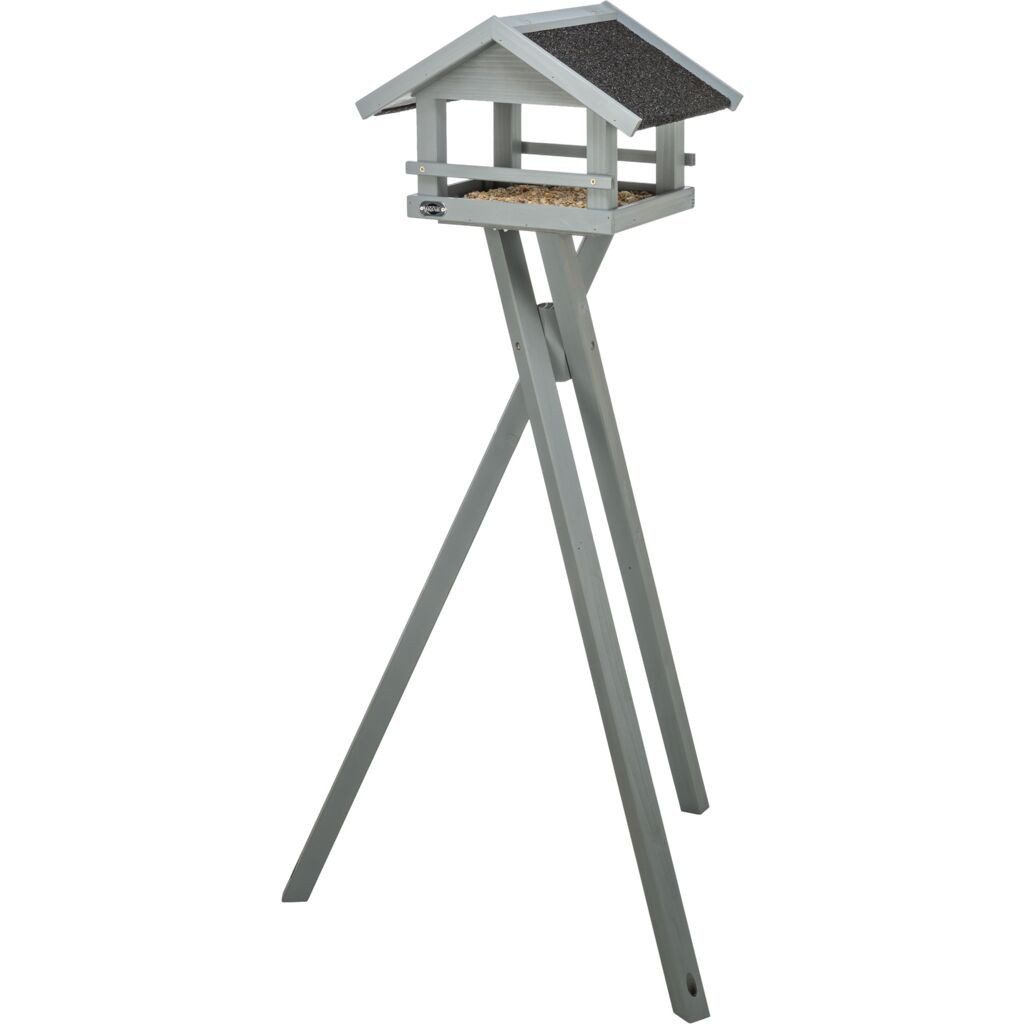 TRIXIE Vogelhaus Futterhaus - grau - 41 × 27 × 32 cm/1,27 m