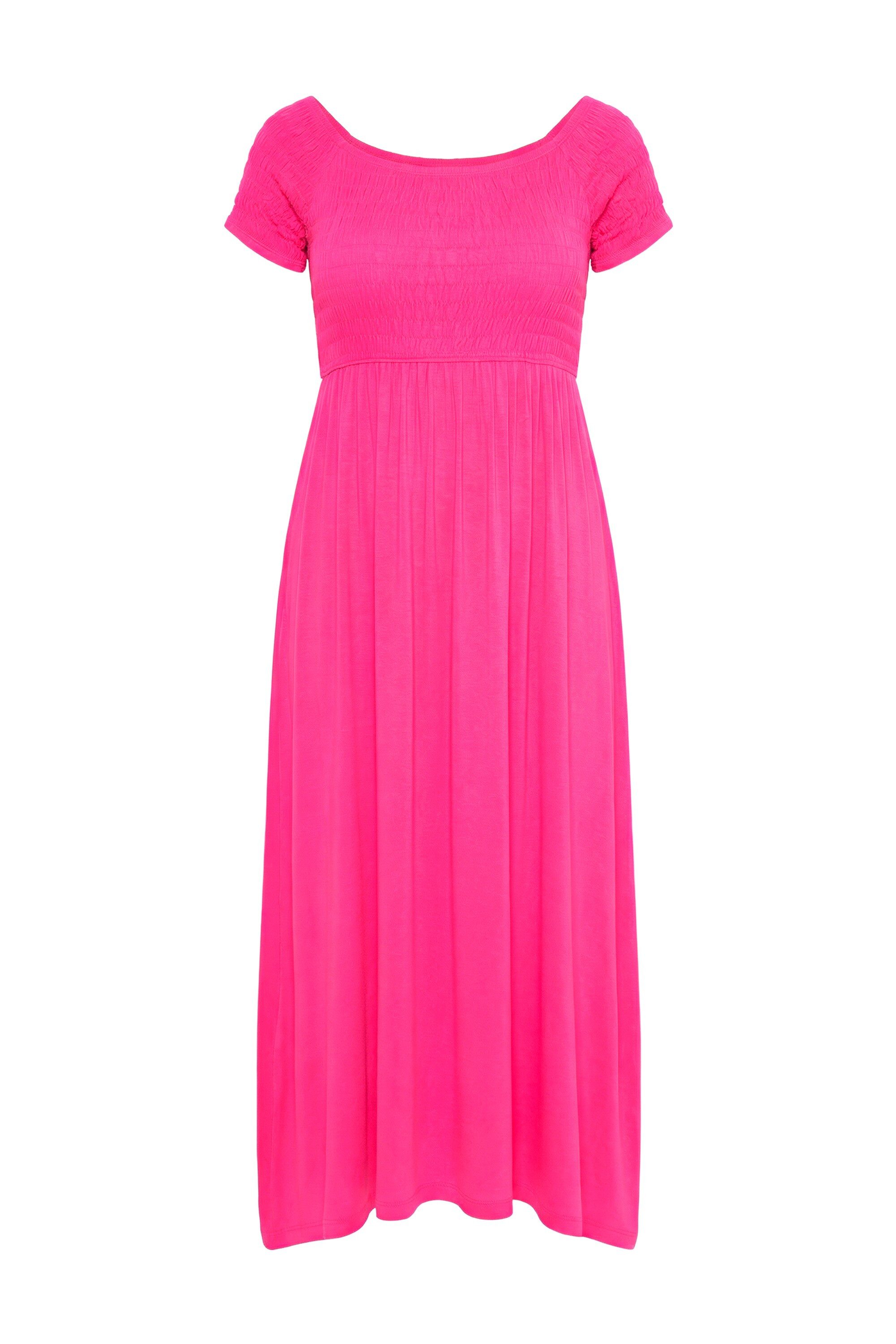 Angel of Style Maxikleid Maxikleid A-Linie Jersey gesmokte Büste