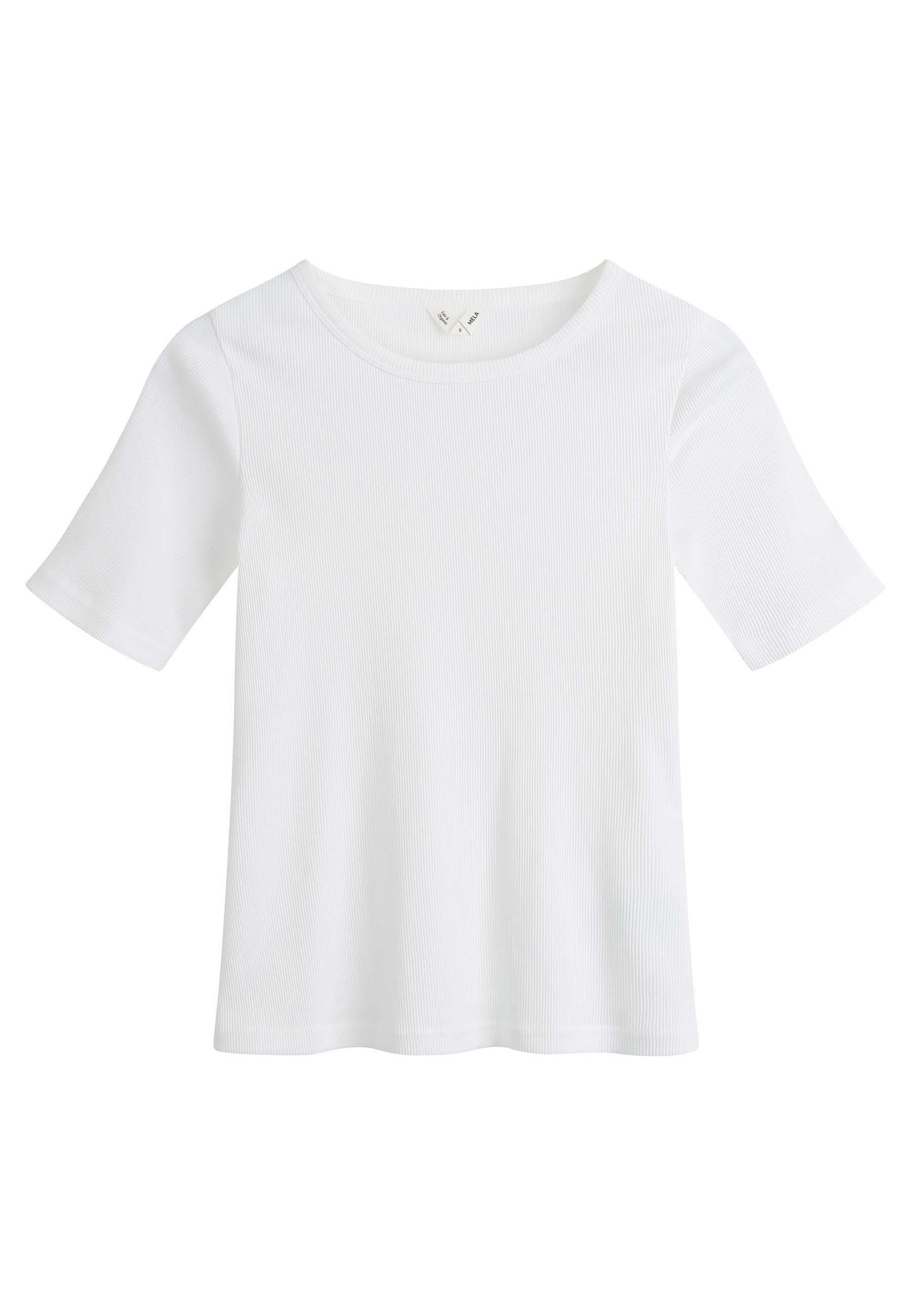 Kurzarmshirt Ripp T-Shirt Style JASLEEN