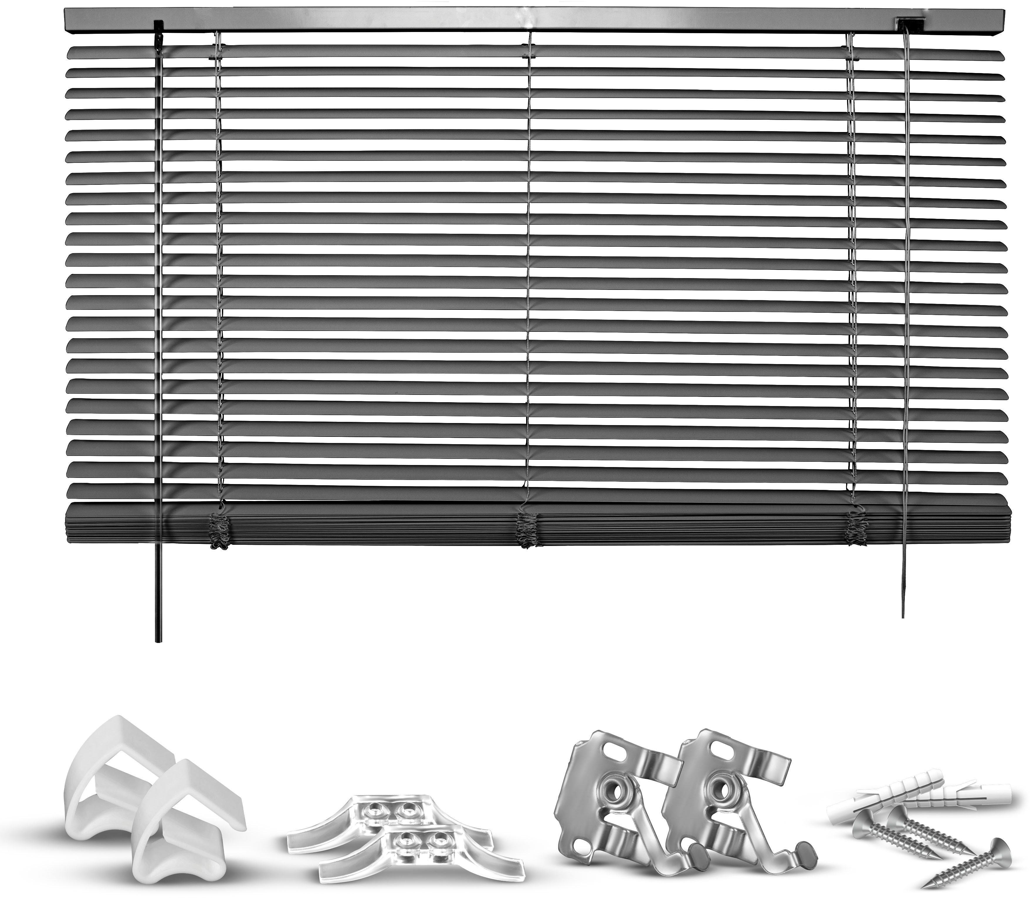 Good Life Jalousie Matti, ohne Bohren, freihängend, Klemmfix-Jalousie aus Aluminium