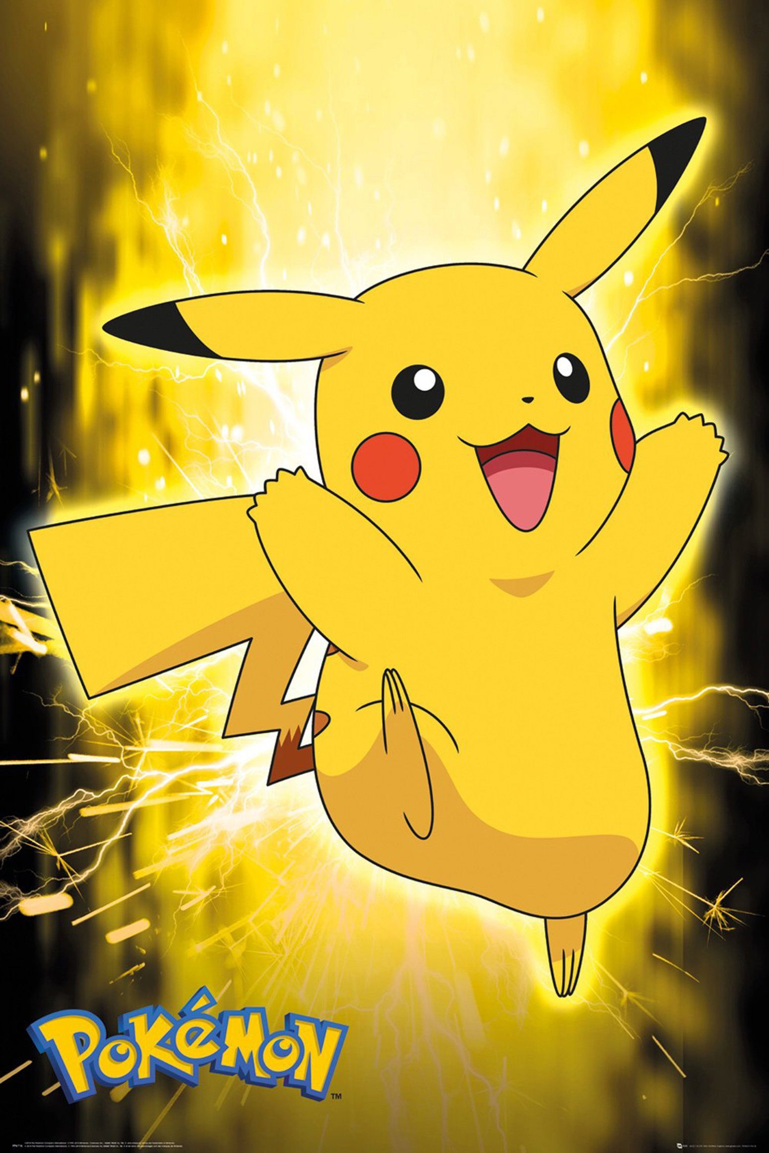 Poster Pokémon Poster Pikachu Neon 61 x 91,5 cm