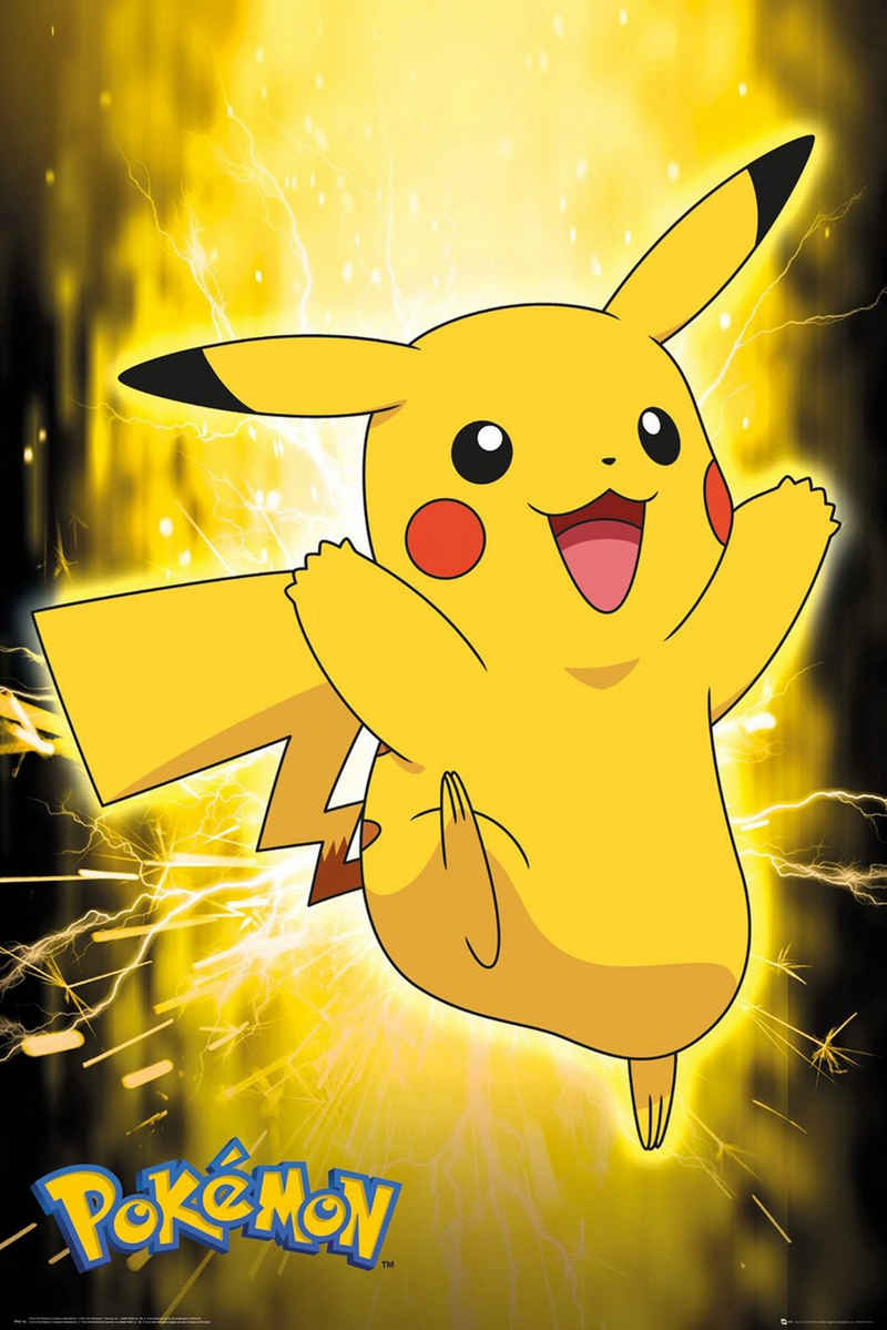 GB eye Poster Pokémon Poster Pikachu Neon 61 x 91,5 cm