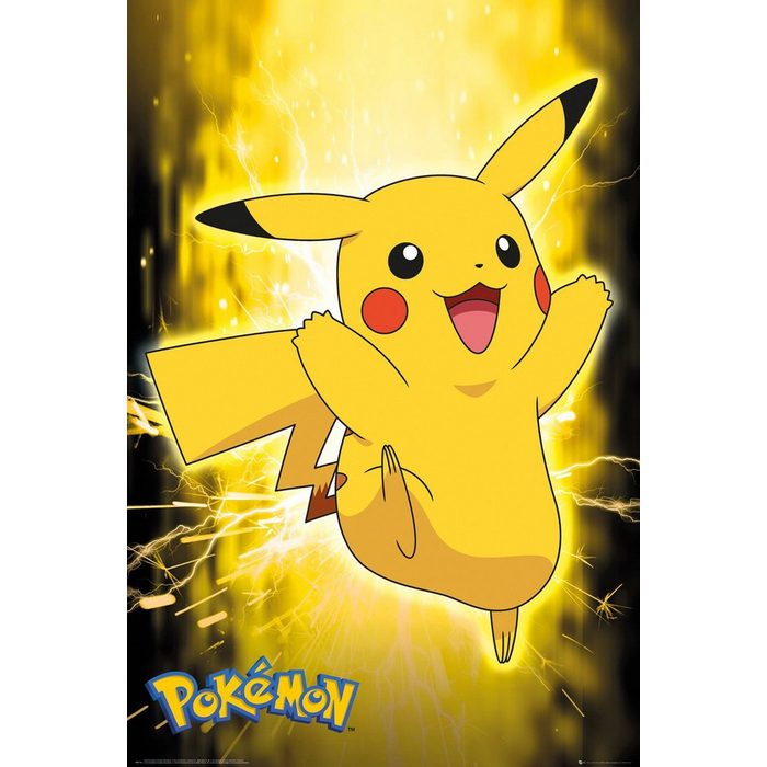 GB eye Poster Pokémon Poster Pikachu Neon 61 x 91 5 cm