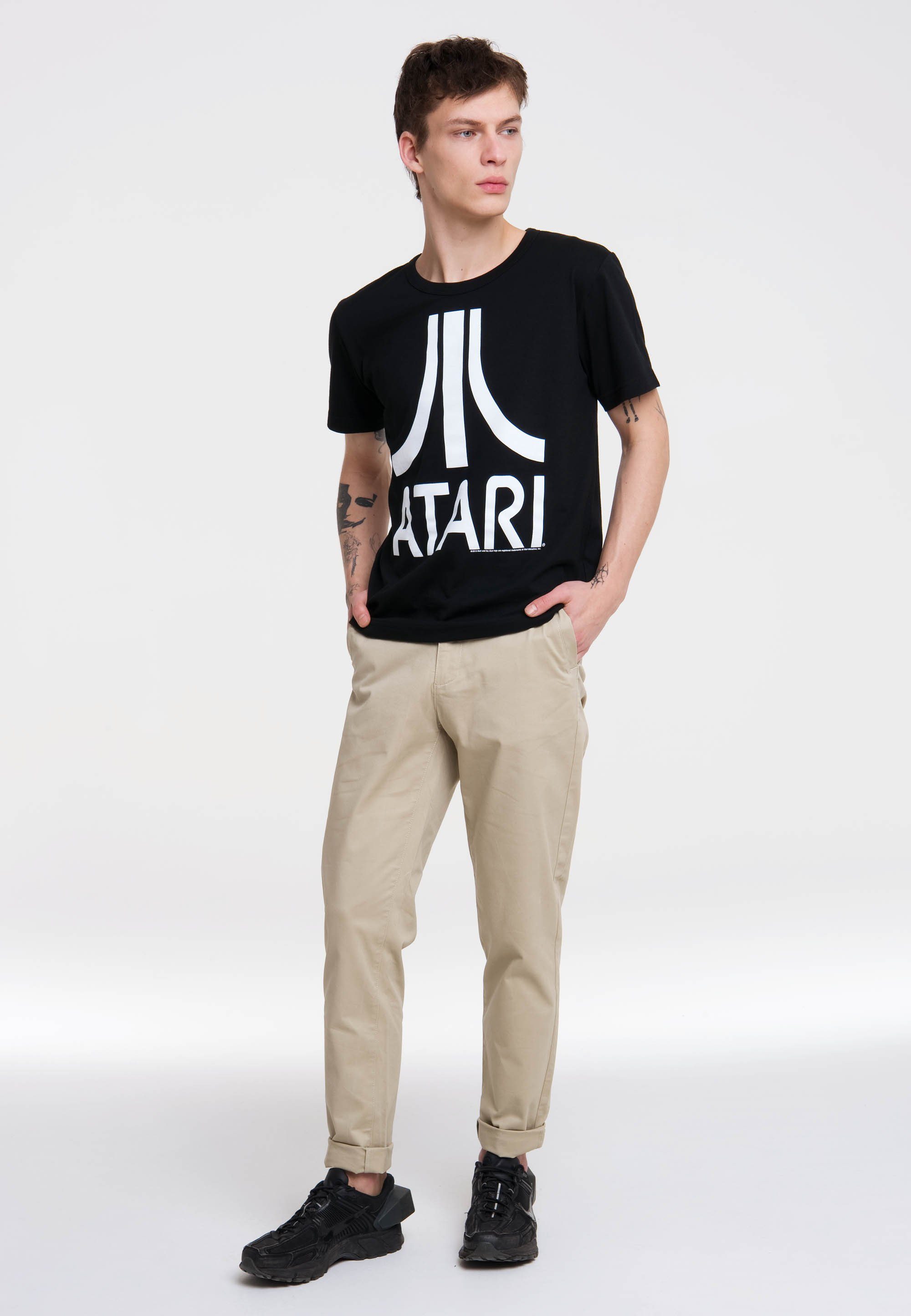 Herren Shirts LOGOSHIRT T-Shirt mit Atari-Logo