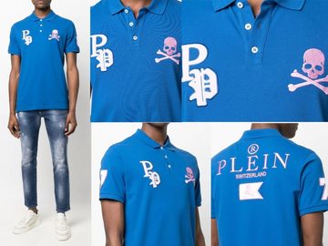 PHILIPP PLEIN Poloshirt PHILIPP PLEIN Polo Shirt Polohemd Multi Skull Logo Hemd Polohemd T-shi