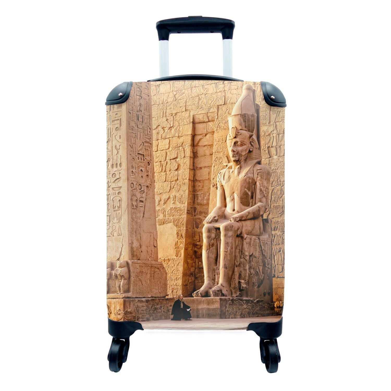 MuchoWow Handgepäckkoffer Image in Ägypten, 4 Rollen, Reisetasche mit rollen, Handgepäck für Ferien, Trolley, Reisekoffer