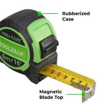 Toolzilla Maßband 5m Maßband Einziehbares Maßband Für Heimwerker