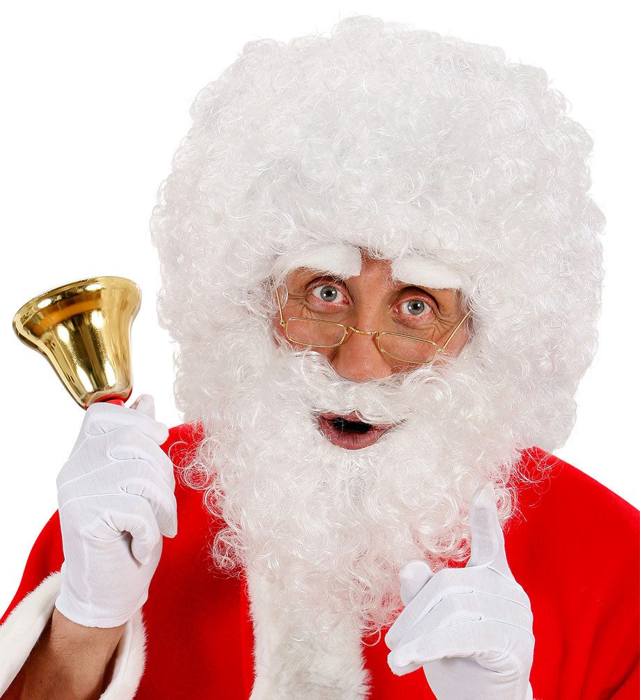 Karneval-Klamotten Kostüm Perücke Weihnachtsmann mit Mütze Weihnachten, Wei günstig online kaufen