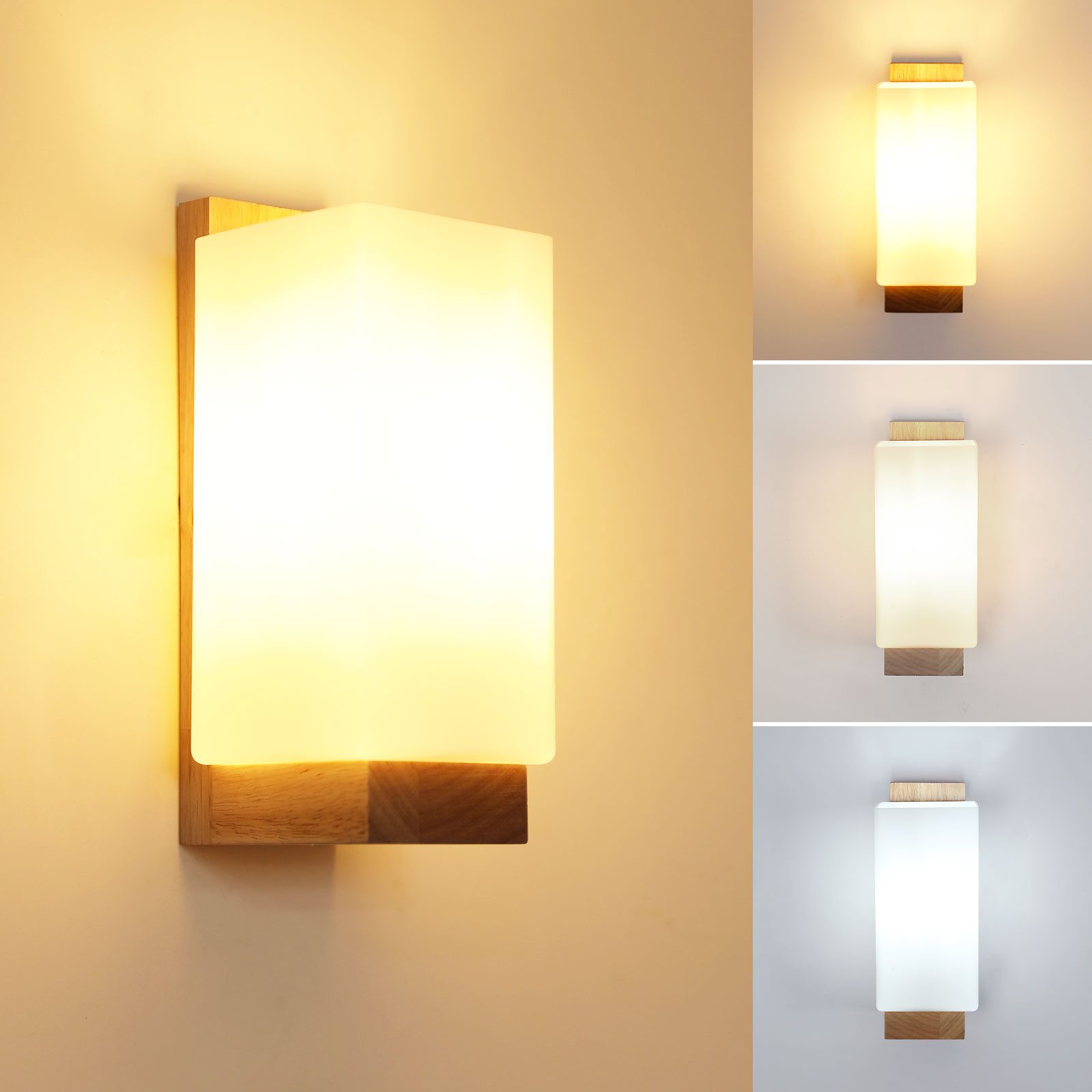 Goeco Wandleuchte Einfache Wandlampe, holzfarbene Lampe, günstig online kaufen