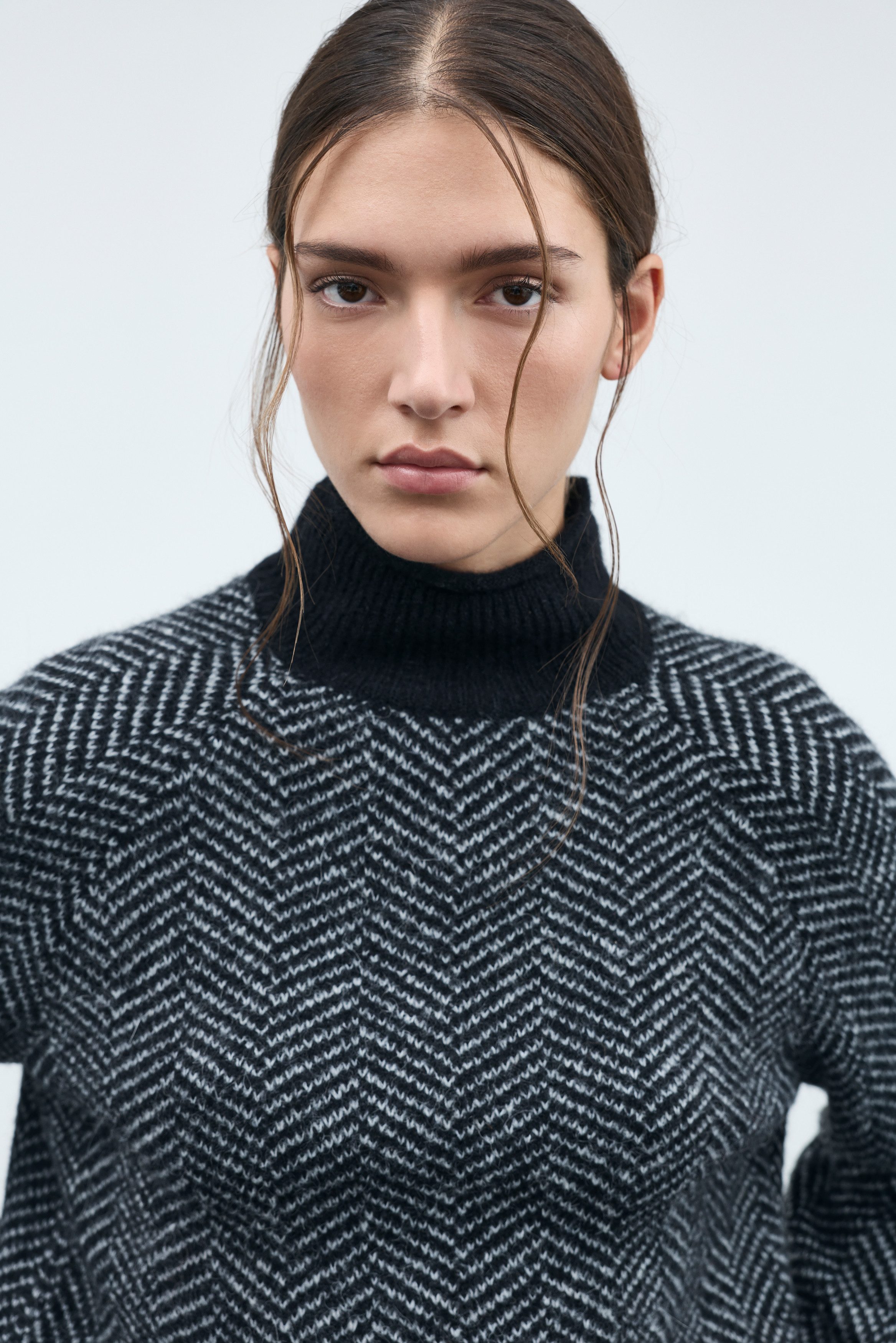 Vila Stehkragenpullover VILORY HIGH NECK L/S KNIT TOP - NOOS Materialmix, regular fit